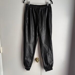 Vestique New Black Harley Joggers Faux Leather Women’s Size Medium
